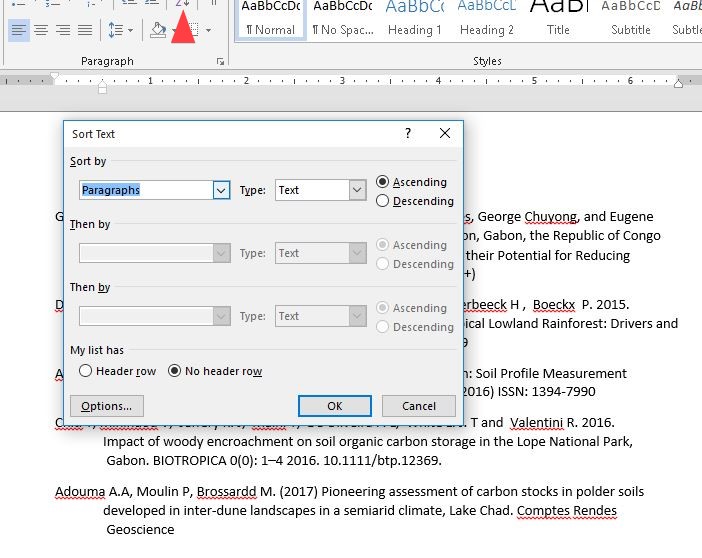 How To Sort Text Documents Alphabetically On MS-Word - Eduvines